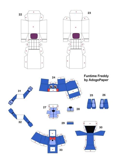 Funtime Freddy Part 4 Artesanía Con Papel Figuras Geometricas Para Armar Dibujos Para Armar