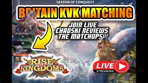 Live Britain Kvk Match Up Revealed Rise Of Kingdoms Youtube