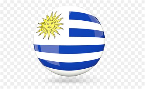 Glossy Round Icon Illustration Of Flag Uruguay Uruguay Flag Icon