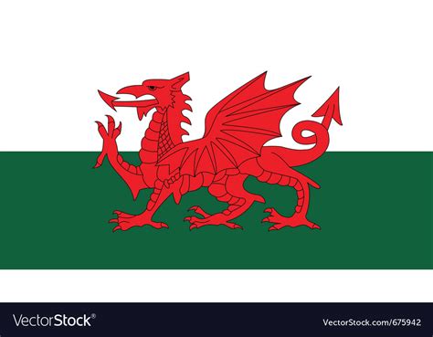 Wales Flag Royalty Free Vector Image Vectorstock