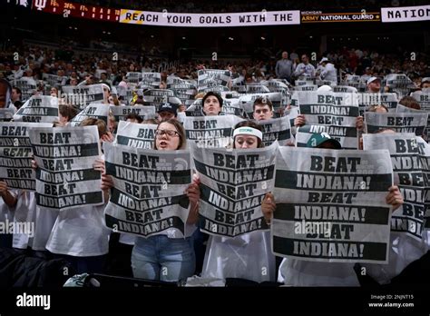 Michigan State Fans React During Player Introductions During An Ncaa