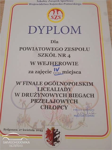 WIELKI SUKCES NASZEJ DRUŻYNY PRZEŁAJOWEJ IV MIEJSCE W POLSCE