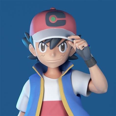 Ash Satoshi Pokemon Journeys 1 10 And 1 20 Scale Figure 3d Model 3d