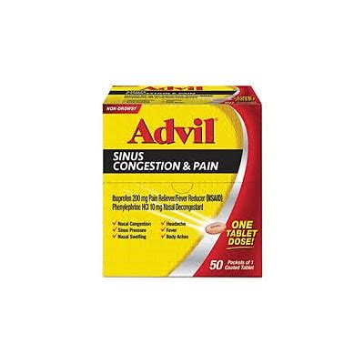 Advil® Sinus Congestion/Pain, 50 Count | Quill.com