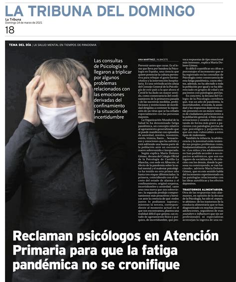 La Salud Mental En Tiempos De Pandemia Reportaje De La Tribuna De