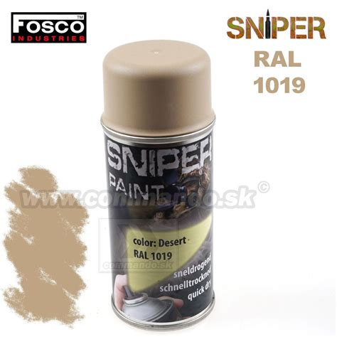 SNIPER Farba V Spreji RAL 1019 Pieskova 150ml FOSCO Industries