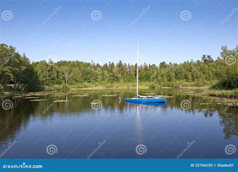 Sailboat On The Lake Stock Image Image Of Moor Sailboat 25766559