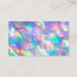 Logo Holographic Iridescent Ultra Modern Business Card | Zazzle