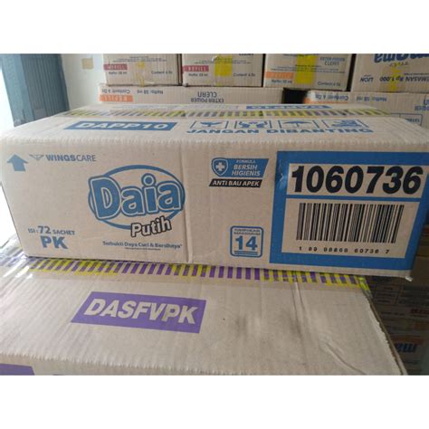 Jual Daia Detergen Bubuk Putih Sachet 46g 1 Karton 1 Carton 1 Dus