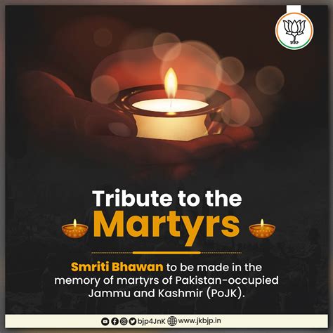 BJP Jammu Kashmir On Twitter Tribute To The Martyrs Smriti Bhawan