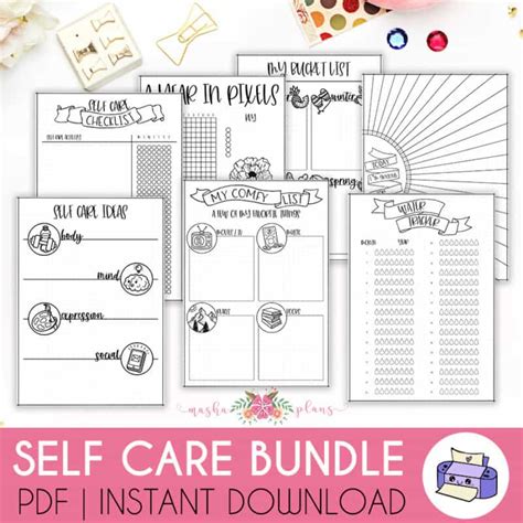 7 More Printable Bullet Journal Weekly Spreads Bundle Masha Plans