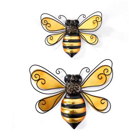 Metal Bee Wall Decor Set At The Nut House