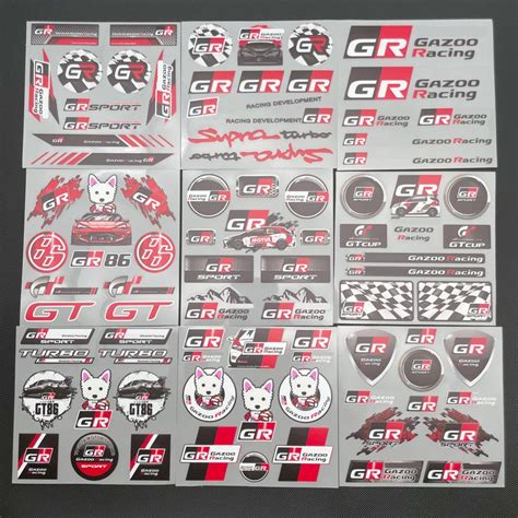 1pcs Car Sticker Gr Sport Gr Gazoo Racing Logo The Whole Body Sticker