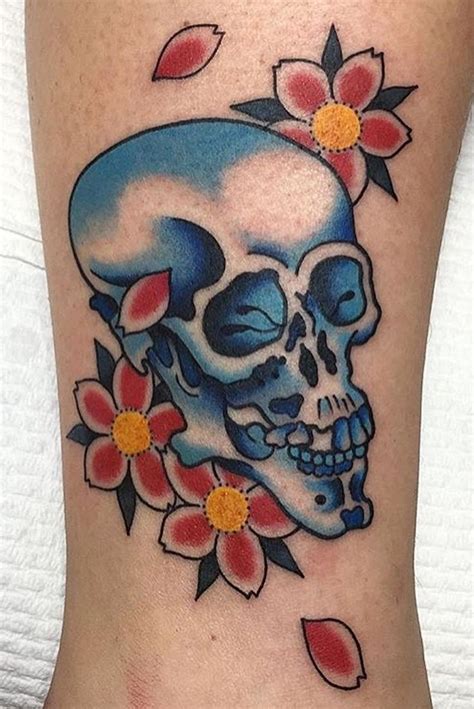 Japanese Skull Tattoo On Ankle