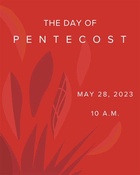 May 28 2023 The Day Of Pentecost Christ Church Episcopal Needham