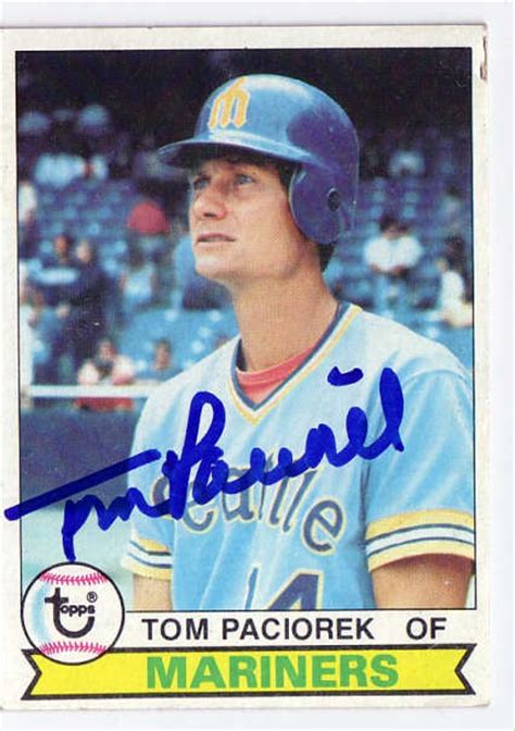 Tom Paciorek Autographed Card