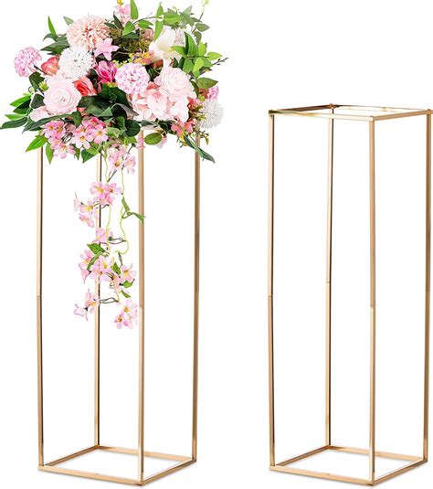 Sziqiqi Gold Wedding Centerpieces Metal Vases Tall Flower Arrangements