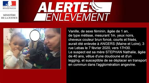 Alerte Enlèvement Angers Vanille Alerte Enlèvement La Maman A