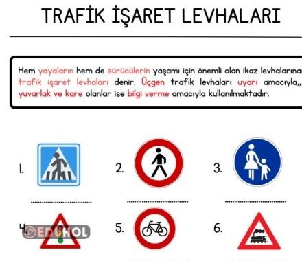 Montessorivakti Cocuklar Icin Trafik Isaretleri Oyunu Traffic Signs