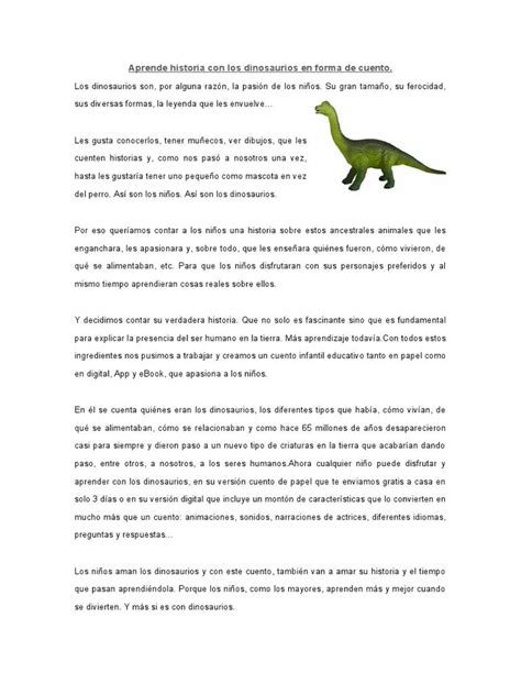 La Historia De Los Dinosaurios Para Ni Os Resumen Y Curiosidades En