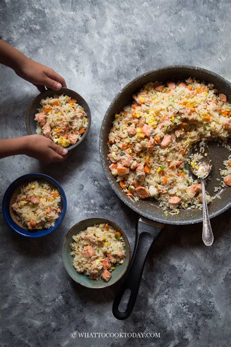 Easy One Pan Miso Ginger Salmon Fried Rice What To Cook Today