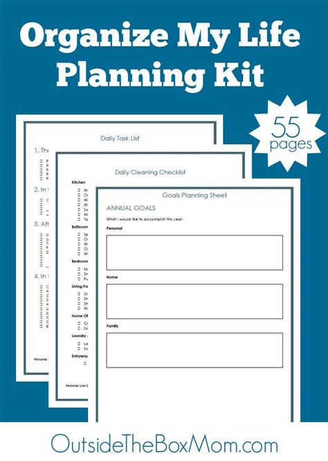 Free Organize My Life Planning Printables 55 Pages