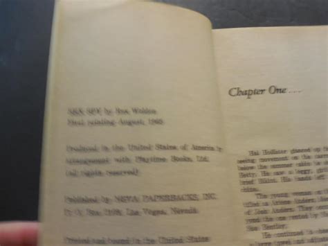 Sex Spy By Rex Weldon First Print PB By Rex Weldon See Pic Soft Joseph M Zunno