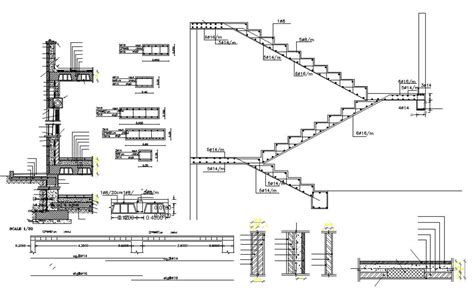 Rcc Column And Beam Structure Drawing Dwg File Cadbull