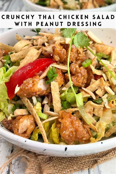 Crunchy Thai Chicken Salad With Peanut Dressing Prevention Rd