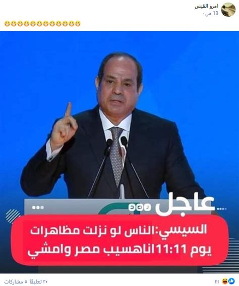 السيسي لم يقل إنه سيغادر مصر إذا تظاهر الناس يوم 11 نوفمبر مسبار