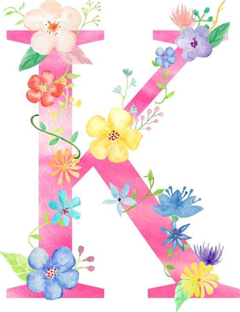 Printable Letters With Flowers