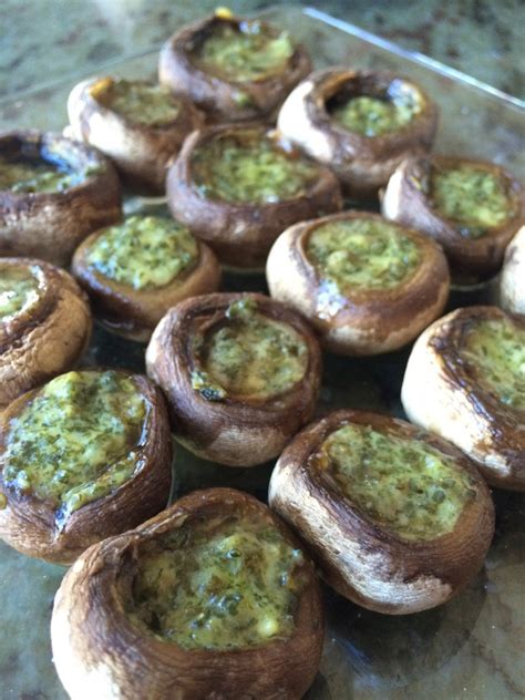 Pesto Stuffed Mushrooms Eclectic Entertaining