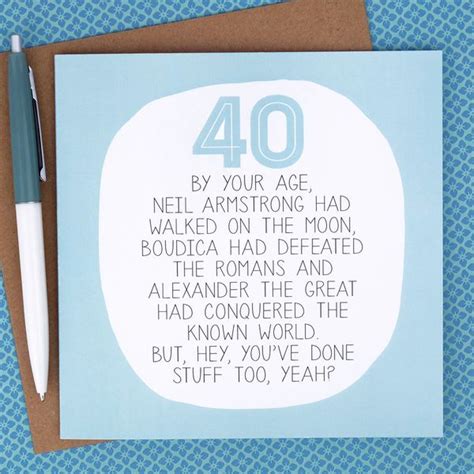 Funny Things To Say On A 40th Birthday Card - Funny PNG