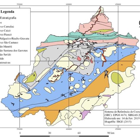 Mapa Geológico Da Bacia Hidrográfica Do Rio Piancó Download Scientific Diagram