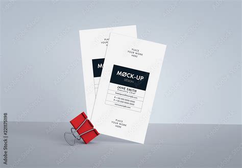 Vertical Business Card Mockup Stock Template | Adobe Stock