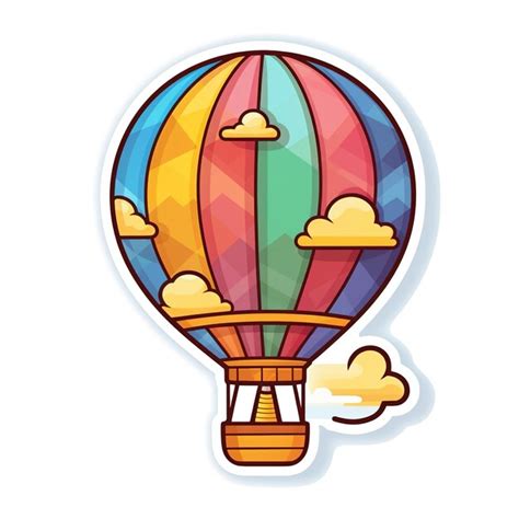 Premium AI Image Cute Cartoon Hot Air Balloon