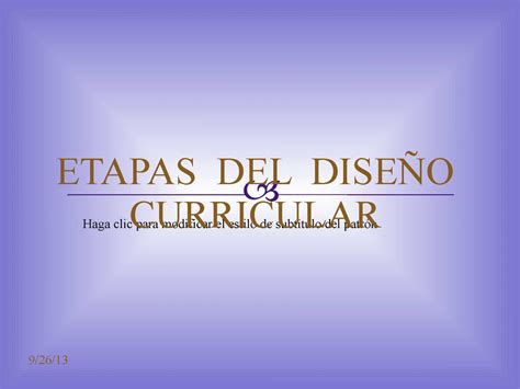 Calam O Etapas Del Dise O Curricular