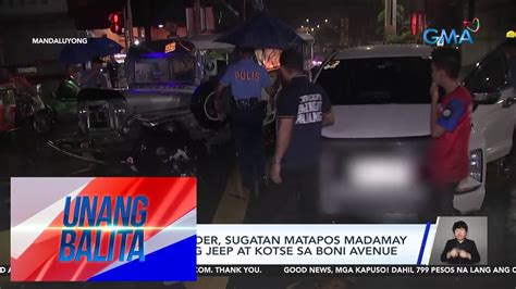 Motorcycle Rider Sugatan Matapos Madamay Sa Salpukan Ng Jeep At Kotse