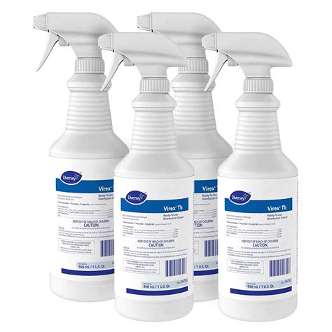 Buy Diversey Virex Tb Ready To Use Disinfectant Cleaner 32 Oz Pack Of 4 Bottles 4 Spray