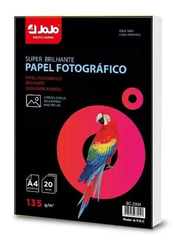 Papel Foto Glossy 135g A4 Brilho Premium 1000 Folhas Parcelamento Sem