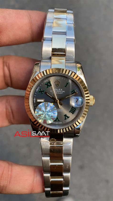 Rolex Bayan Datejust 31 Mm Wimbledon Oyster Bayan Kol Saati Two Tone RBA054