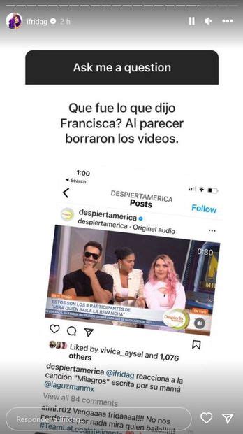 Frida Sofía reacciona a la canción Milagros que le dedicó su madre