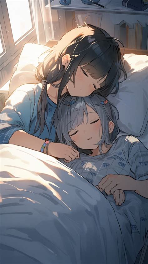 Cute Romantic Anime couple sleeping together on Bed Room Aesthetic (280) Wallpaper , Images and ...