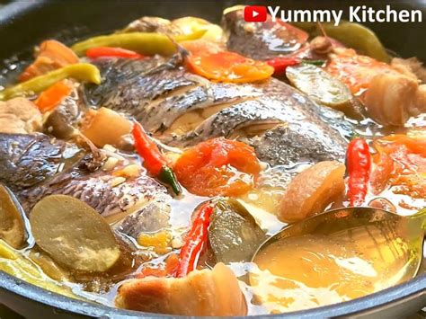 Paksiw na Tilapia (a colorful spicy Tilapia stewed dish) - Yummy Kitchen