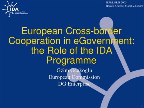 Ppt European Cross Border Cooperation In Egovernment The Role Of The