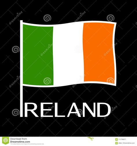 Ireland National Flag Vector Illustration Stock Vector Illustration