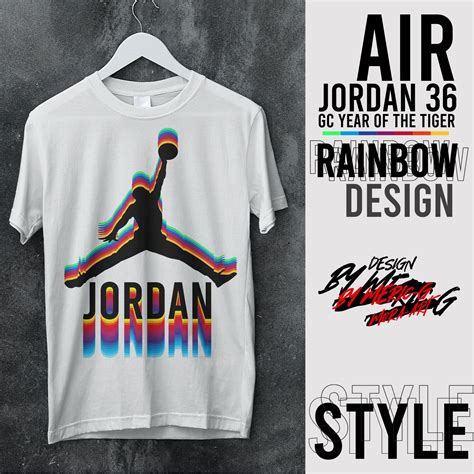 Jordan Shirt Design Air Jordan SVG 36 GC Rainbow Shirt Style - Etsy