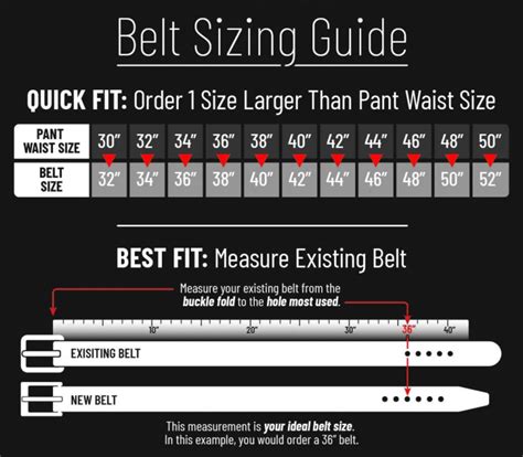 Belt Size Chart F Y Outfits