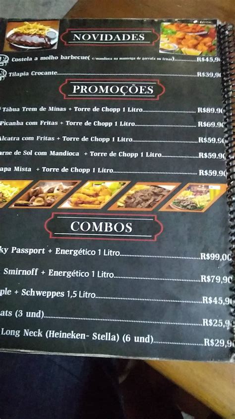 Menu Em Restaurante Trem De Minas Belo Horizonte