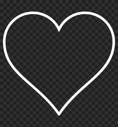 Hd White Outline Heart Png Artofit